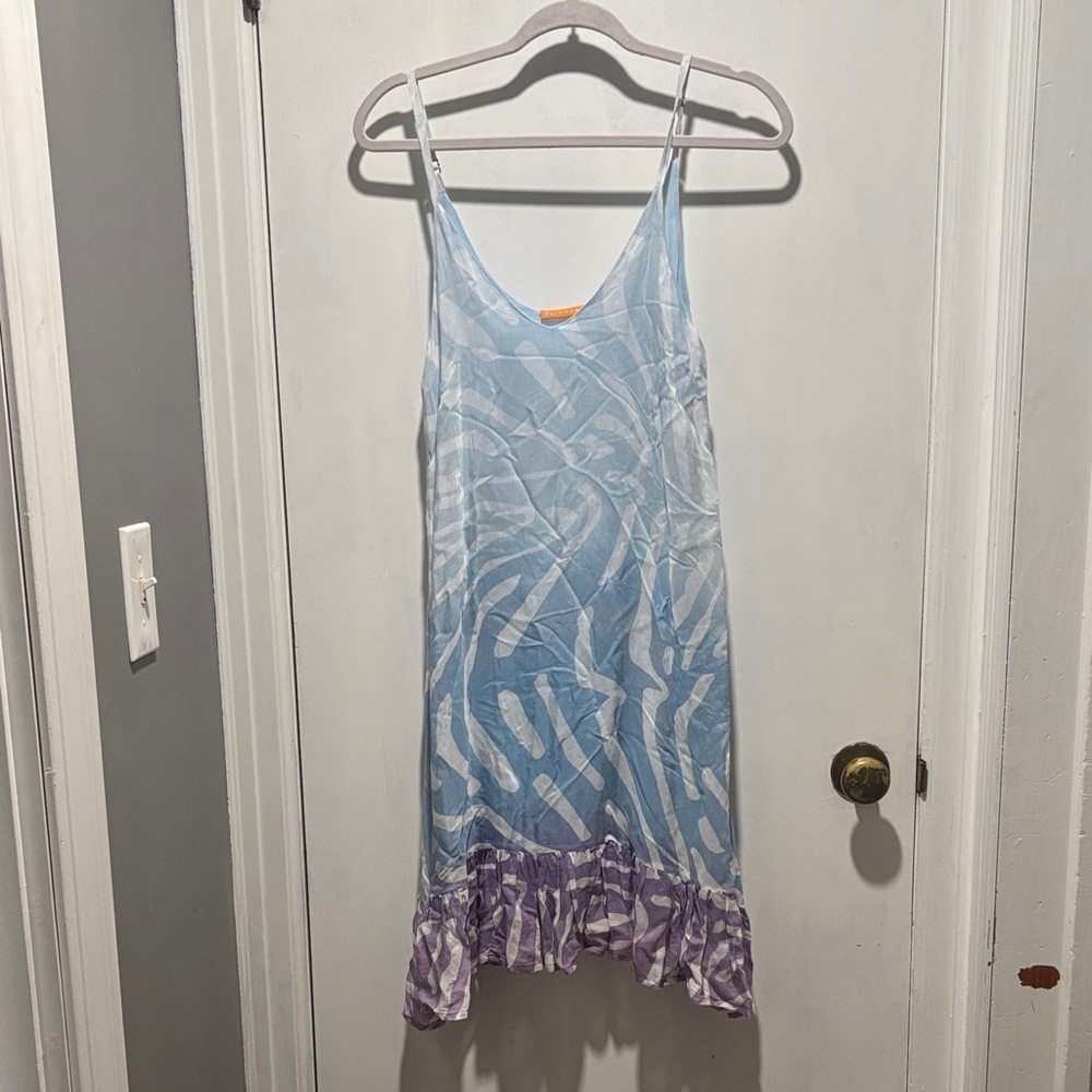 OLIPHANT Tuckernuck cotton silk mini Ombre dress size xs
